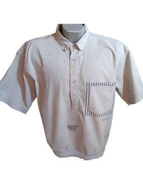 Mens Large Preppy Indy Vintage 1980s New Wave Shirt Pullover Logo by DCL